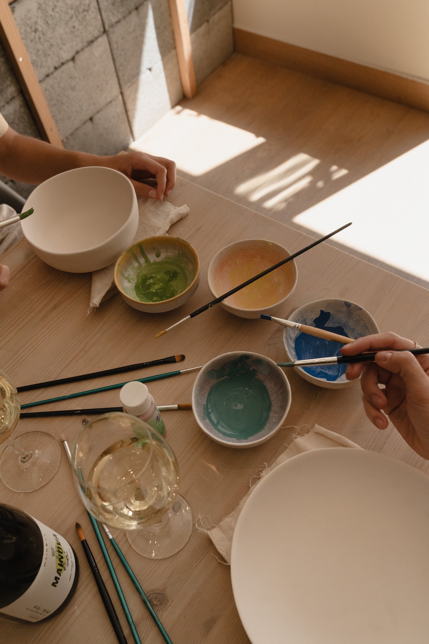 Wine and Painting Pottery