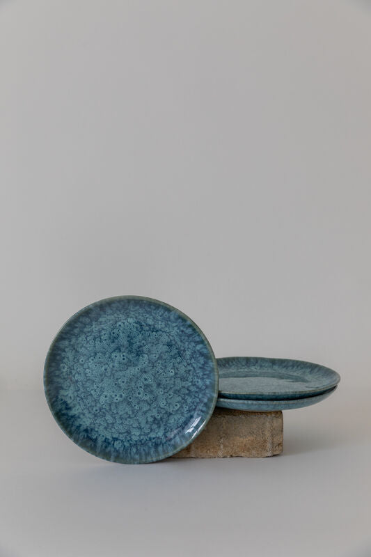 Prato Sobremesa Azul Maya Reativo