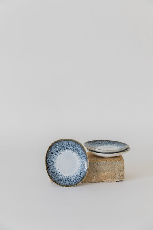Reactive Blue and Black Saucer